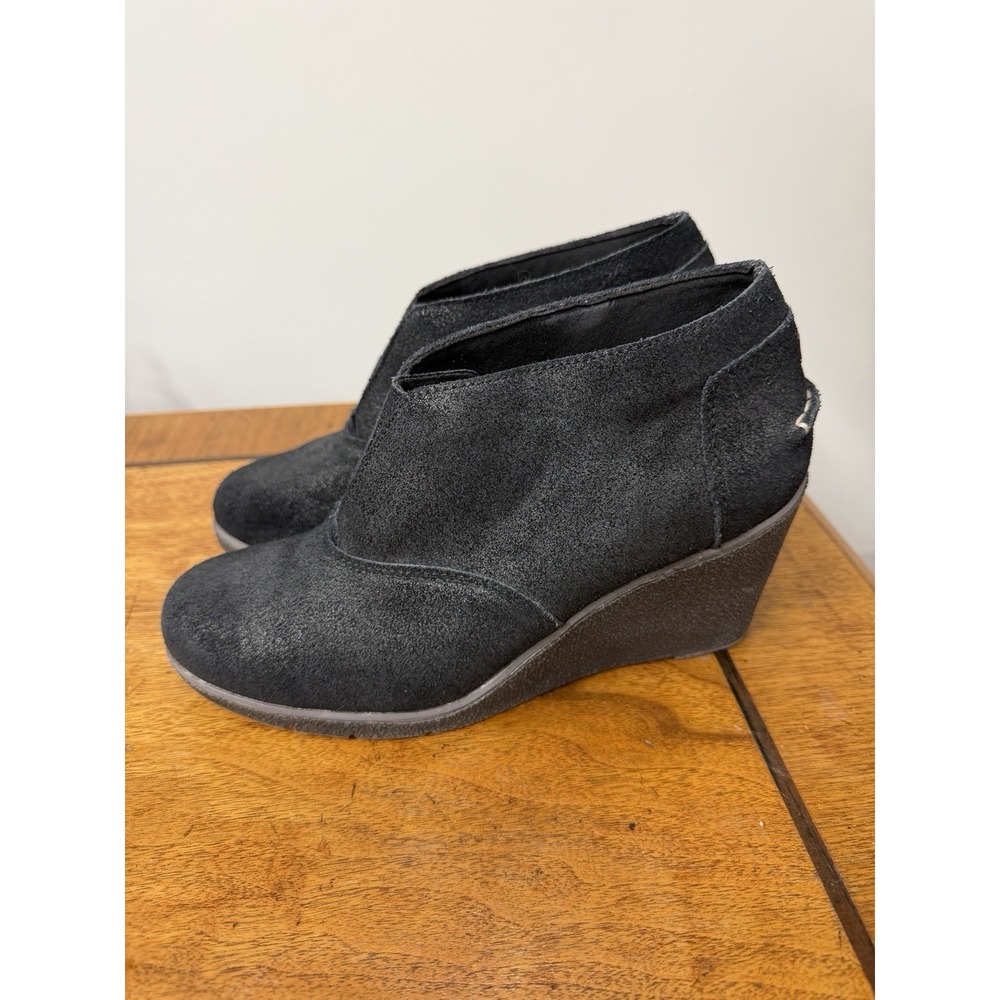 Sperry Top Sider Women's US 8 M Black Suede Harlow Brooke Wedge Booties STS94037
